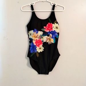 Calvin Klein Black Garden Swimsuit